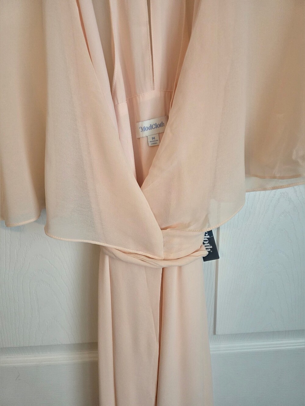 ModCloth Wrapped In Rapture Maxi Dress Light Pink Blush Medium - Picture 2 of 12